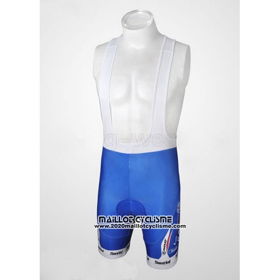 2010 Maillot Ciclismo Katusha Bleu et Bleu Manches Courtes et Cuissard